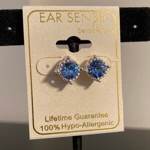 Blue Crystal Stud Earrings